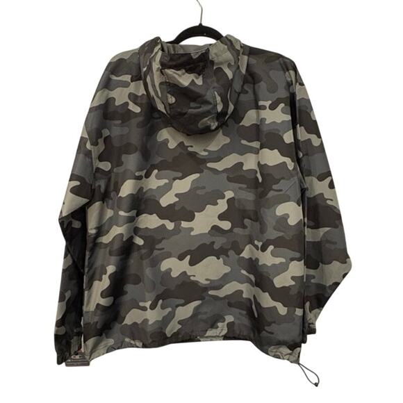 Champion Camo Jacket Mens Large Porsche Olympics Logo Stadium Gear Quarter Zip - Picture 11 of 13